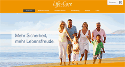 Desktop Screenshot of life-care-products.de